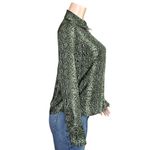 FAVORITE DAUGHTER The Take Me Seriously Long Sleeve Satin Top, Serpiente, Small Black Photo 9