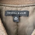 Kendall + Kylie  Bomber Jacket Khaki Green Babe Patches Zip Front Women's SZ M Photo 8