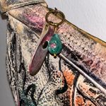 Vintage Botany SMDC Hand painted genuine Leather crossbody bag Black Photo 10