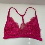 Victoria's Secret Fuchsia Lace Bralette Chic lace design. Racerback style. Photo 0