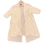 Eileen Fisher Pale Yellow Organic Linen Blend Open-Front Cardigan Photo 0