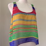 Show Me Your Mumu  Semi-Sheer Multicolored Cropped Tank Top Photo 2