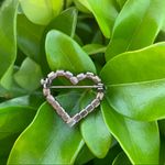 Small Heart Brooch/Pin Red/Faux Diamonds Photo 1