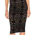 Alice + Olivia Ani Pencil Skirt Multi Color Black Size Small Photo 0