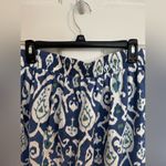 Christian Serrano linen palazzo pants with pockets, size Large Blue Photo 4
