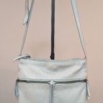 American Leather Co. Leather Crossbody Light Blue/Green Green Photo 0