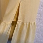 And Now This Ruffled Side‎ Elegant Yellow Midi Dress with Front Slit Medium Photo 10
