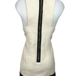 ASOS  Cream Black Crew Neck Sleeveless Back Zipper Mini Shift Dress Size 8 Photo 1