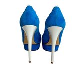Charlotte Olympia Pumps Womens 37 Blue Suede DOLLY Platform Heels shoes $995 Photo 7