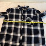 Woolrich  Plaid Flannel Button Down Shirt Women’s Size XL Black White Cotton Photo 6