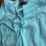 ☀️3/$25 PANN PANN mint green knit boot cut flare leg cutout tie waist pants s Photo 4