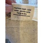 Just Bee Queen Dress Women Medium Oatmeal Cotton Asymmetric Hem Tulum Midi Tan Photo 15