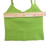 EXPRESS Green sweetheart neckline body contour crop top Photo 1