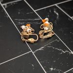 Vintage Clip On Earrings 1 & 1/8" Dainty & Light Photo 2