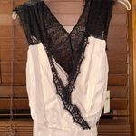 Anthropologie NWT $168 By  Sleeveless V-Neck Lace Tie-Styling Wrap Midi Dress M Photo 11