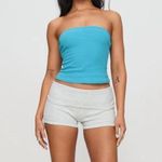 Princess Polly Baseline Blue Strapless Ribbed Tube Top 6 Photo 1