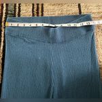 Elan  Sapphire Blue Comfy Front Slit Flare Wide Leg Ribbed Pants Size M NWT Photo 1