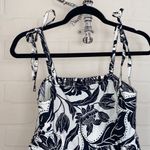 Who What Wear dress midi black white floral tropical NEW small Photo 2