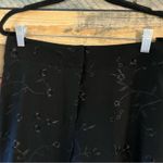 Versailles New York Black‎ Embroidered Floral Dress Pants Size 8 Black Photo 3