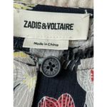 Zadig & Voltaire  Raspali Print Mini Dress Sz Small Floral Drop Waist Puff Sleeve Photo 4