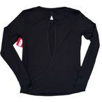 Spanx long sleeve Butter tee shirt black wrap Open Back shirt top Photo 3