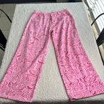 Bailey Rose Pink Patterned Wide Leg Jeans Size L Photo 0