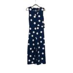 Karl Lagerfeld  Paris Women's Navy Polka Dot Wide Leg Sleeveless Jumpsuit Size 6 Photo 3