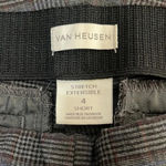 Van Heusen gray plaid stretch pull-on pants 4S Photo 3