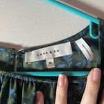 Lark & Ro Floral Ruffle Short Sleeve Blouse Work Office Casual Boho Size M Green Size M Photo 1