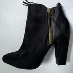 Mossimo Black Faux Leather and Suede Ankle Booties Size 8 Photo 4