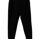 Everlane The Street Fleece Pant Textured Black Cotton Jogger Ankle Zip, Sz L Photo 4