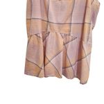 Old Navy  Orange Plaid Sleeveless Casual  Peplum V-Neck Chic Tank Top Medium Photo 4