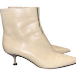 ZARA  pointed kitten heel cream boots size 38 EU or 7.5 US Photo 0