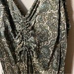 ZARA Green Paisley Slip Mini Dress Photo 4