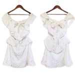 Show Me Your Mumu Zoey White Sequin Cutout Mini Dress Iridescent XL X-Large New Photo 1