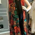 LuLaRoe  Multicolor Floral Print Knit Sleeveless Vest Kimono Duster S L.  #256 Photo 3