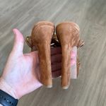 Veronica Beard  Women's Fletcher Suede Platform Strappy Heels in Brown Size 9 Photo 5