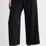 Caslon  Women's Black Drawstring Wide Leg Linen Blend Pants Size XS Photo 0