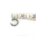 925 STAMPED STERLING SILVER WAVES IN THE WIND ADJUSTABLE TOE RING SIZE XS Photo 3