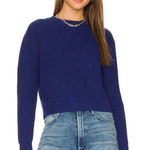 525 America  Women Cotton‎ Crewneck Pullover Sweater in Sapphire Size Med NWT Photo 0