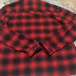The Kooples  Red and Black Checkered Plaid Zip Shirt Jacket Women’s Sz L Photo 5
