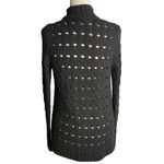 Ann Taylor  Chunky Knit Cardigan Sweater S Grey Open Front Loose Long Sleeves Photo 3