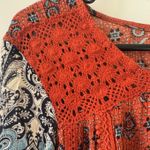 Anthropologie sz S Womens Patrons of Peace Crochet Tassle Flare Sleeve Top Boho Photo 5