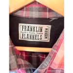 Franklin Flannels pink and gray bleached plaid flannel shirt Size Medium Photo 1