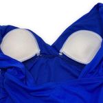 Liz Claiborne VTG Blue Ruched One Piece Swim Suite size 10 Photo 5
