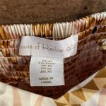 House of Harlow 1960 Satin Printed Bralette Crop Top Gold Size XS Photo 1