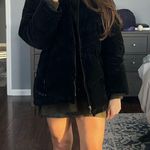 Anne Klein Velvet life Black Down Winter Coat Photo 3