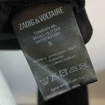 Zadig & Voltaire  • Black Silver Tunisian ML Skull Glitter Tee Shirt Photo 4