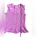 Anthropologie  Textured Smocked Vest Top Pink Size Medium Photo 7