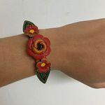 Leather Flower Bracelet Photo 0